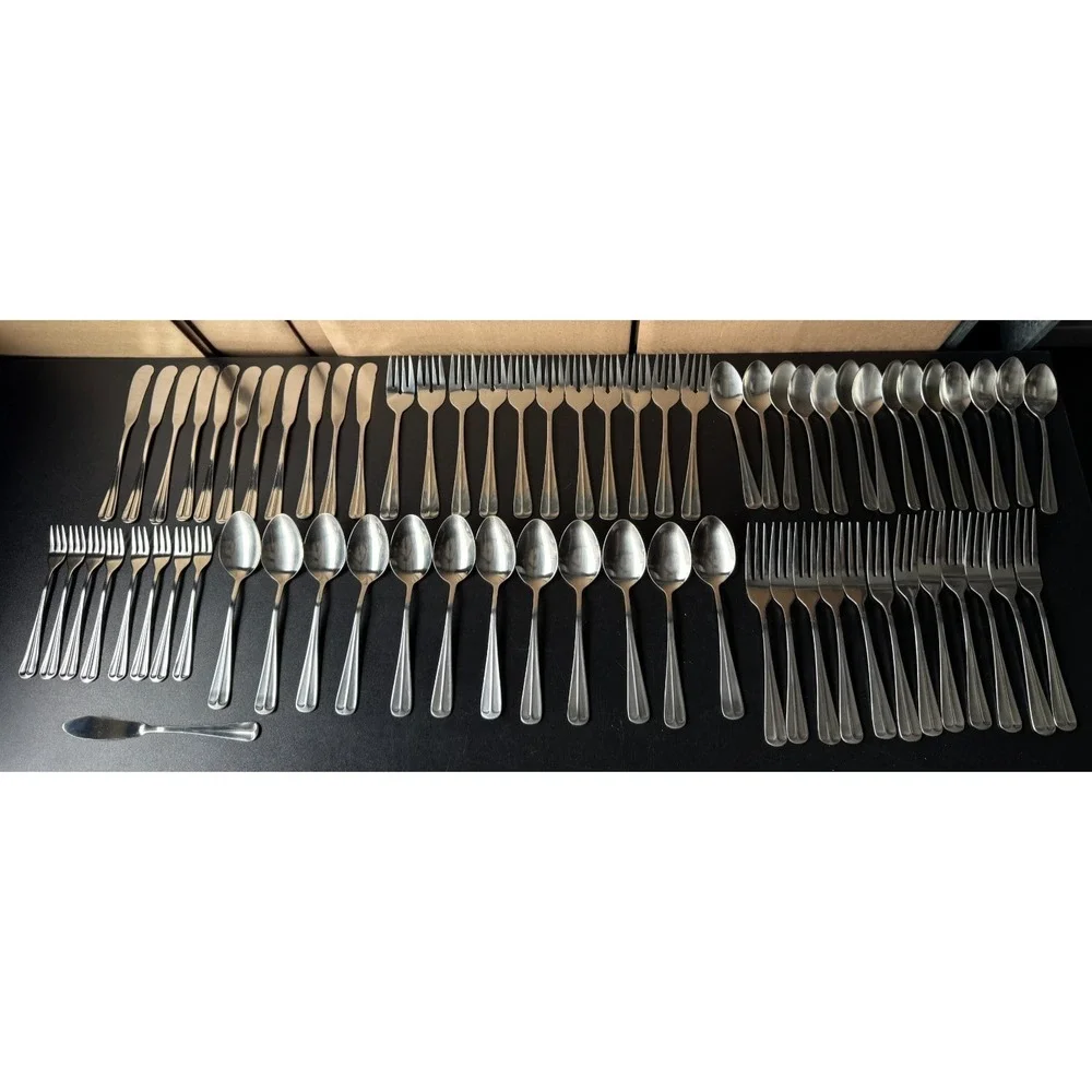 Lot‎ of 69 Pieces International Gran Royal Royale Stainless Flatware